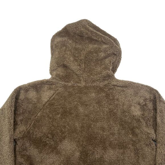 Columbia Coat Women's Size Large Brown Teddy Fleece Full Zip Hooded Jacket - Picture 7 of 11